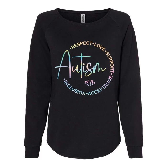 Respect Love Support Autism Awareness Month Gift Womens California Wash Sweatshirt