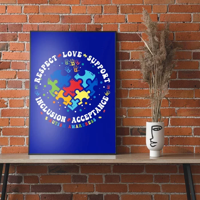 Respect Love Support Autism Awareness Month Gift Poster