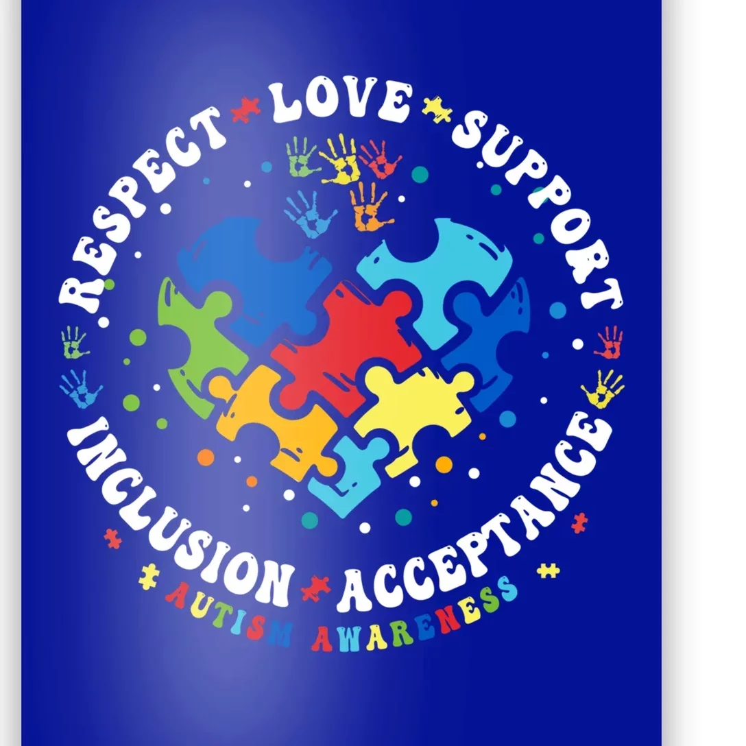 Respect Love Support Autism Awareness Month Gift Poster