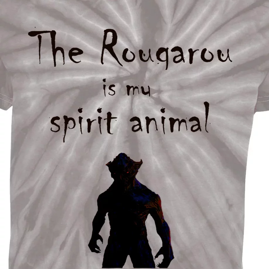 Rougarou Louisiana Swamp Monster Werewolf Kids Tie-Dye T-Shirt