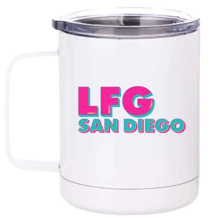 Retro LFG San Diego Logo Front & Back 12oz Stainless Steel Tumbler Cup