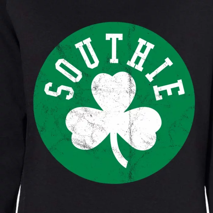 Retro Look Southie Irish St Patricks Day Distressed Gift Womens California Wash Sweatshirt