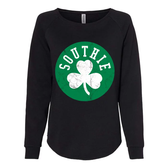 Retro Look Southie Irish St Patricks Day Distressed Gift Womens California Wash Sweatshirt