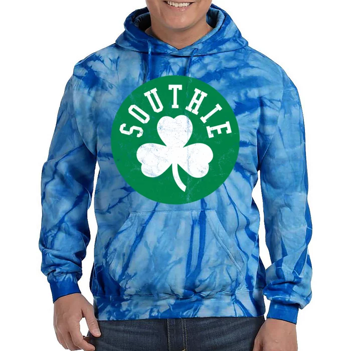 Retro Look Southie Irish St Patricks Day Distressed Gift Tie Dye Hoodie