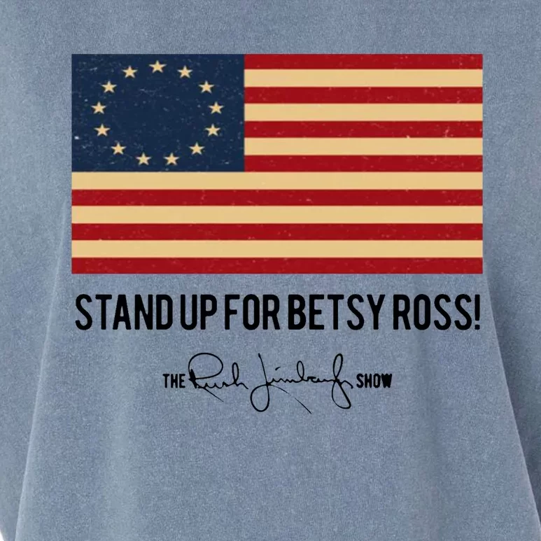 Rush Limbaugh Stand Up For Betsy Ross Flag Garment-Dyed Women's Muscle Tee