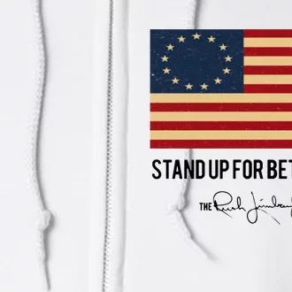 Rush Limbaugh Stand Up For Betsy Ross Flag Full Zip Hoodie