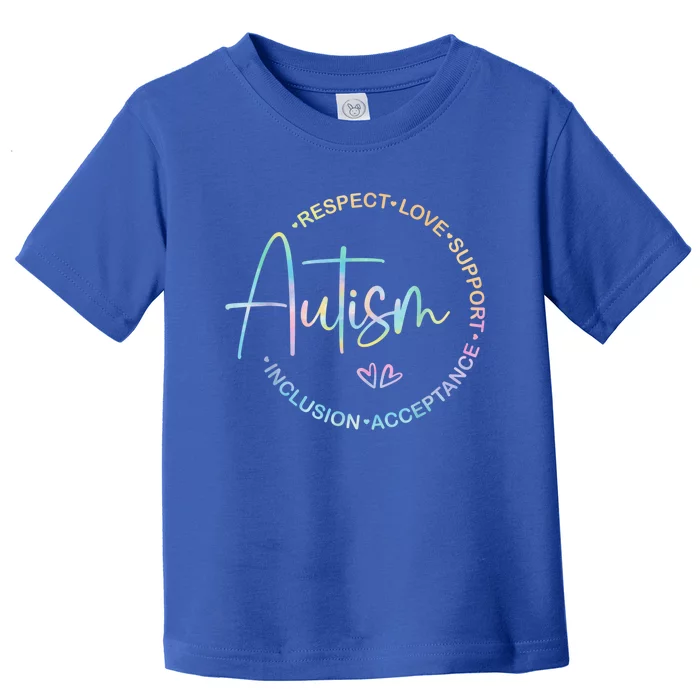 Respect Love Support Autism Awareness Month Wo Toddler T-Shirt