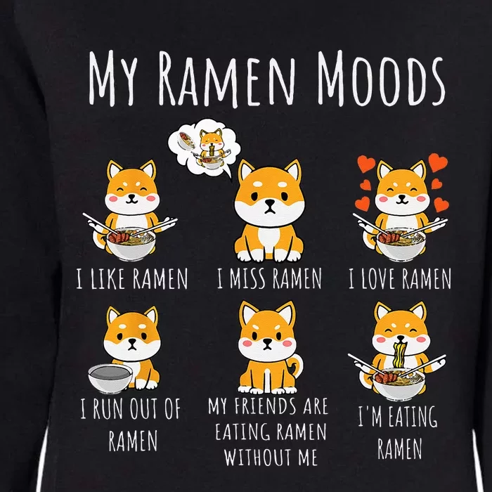 Ramen Lover Shiba Inu Dog Japanese Noodles Ramen Womens California Wash Sweatshirt