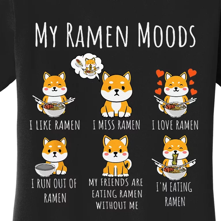 Ramen Lover Shiba Inu Dog Japanese Noodles Ramen Women's T-Shirt