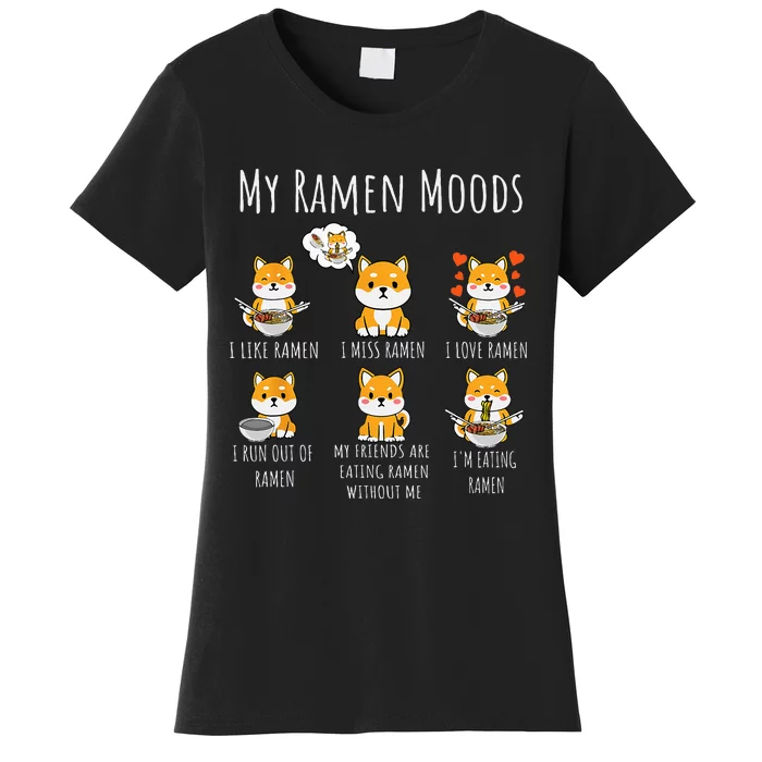 Ramen Lover Shiba Inu Dog Japanese Noodles Ramen Women's T-Shirt