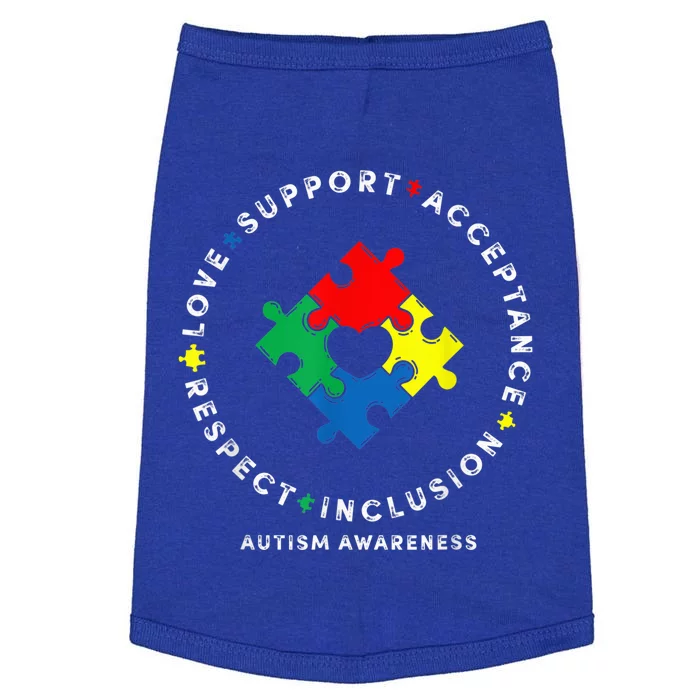 Respect Love Support Autism Awareness Month Wo Doggie Tank