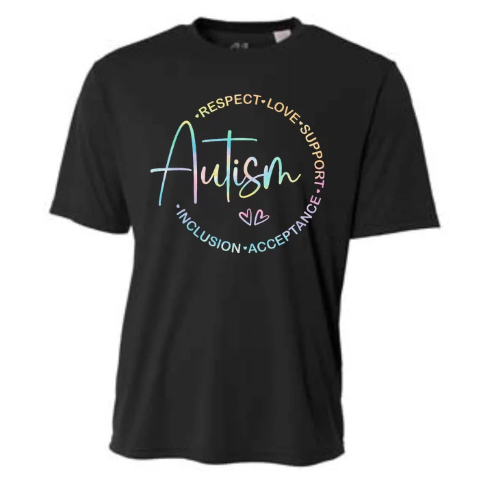 Respect Love Support Autism Awareness Month Cooling Performance Crew T-Shirt