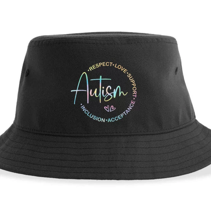 Respect Love Support Autism Awareness Month Sustainable Bucket Hat