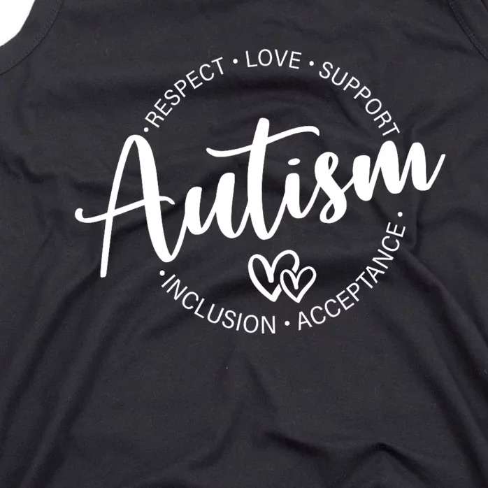 Respect Love Support Autism Awareness Month Tank Top