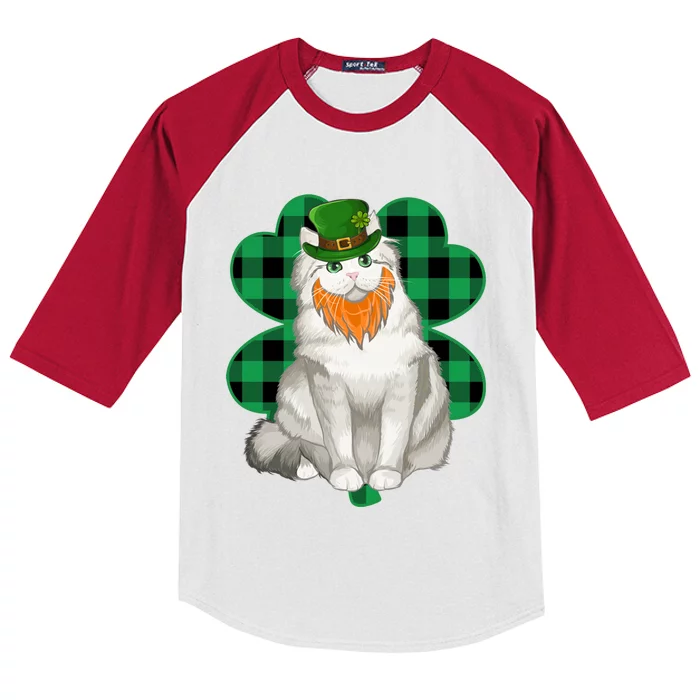 Ragamuffin Leprechaun St Patricks Day Lucky Clover Cool Gift Kids Colorblock Raglan Jersey