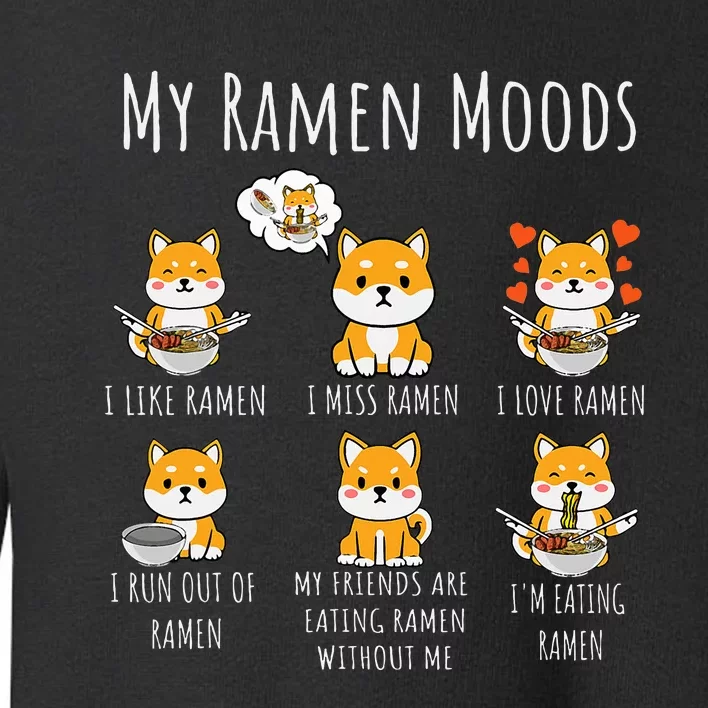 Ramen Lover Shiba Inu Dog Japanese Noodles Ramen Toddler Sweatshirt