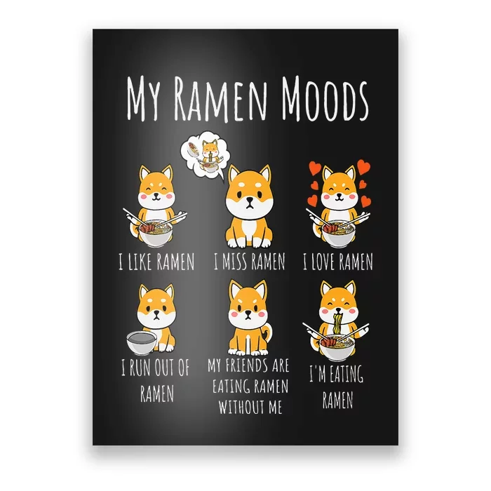 Ra Lover Shiba Inu Dog Japanese Noodles Ra Poster