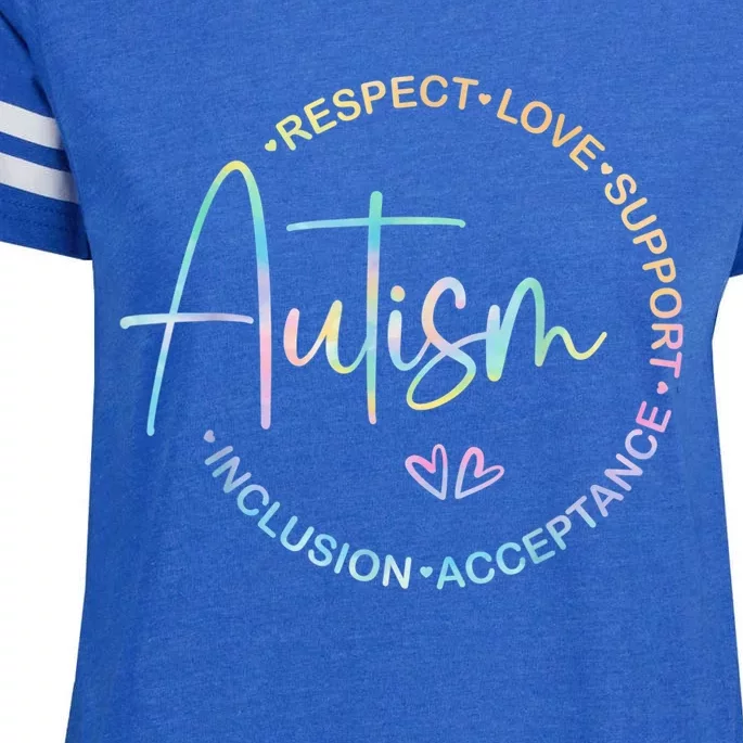 Respect Love Support Autism Awareness Month Women Men Enza Ladies Jersey Football T-Shirt