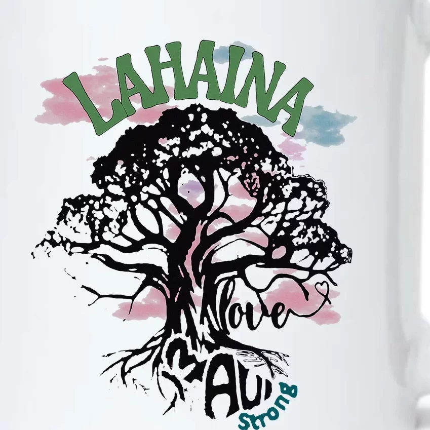 Retro Lahaina Strong Love Maui Support Hawaii Trees Black Color Changing Mug