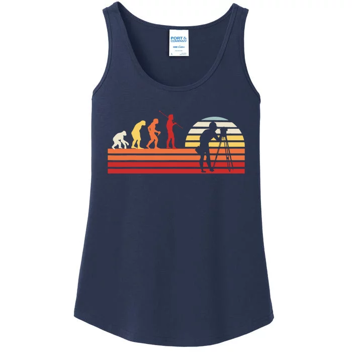 Retro Land Surveyor Engineer Surveying Vintage Appraiser Ladies Essential Tank