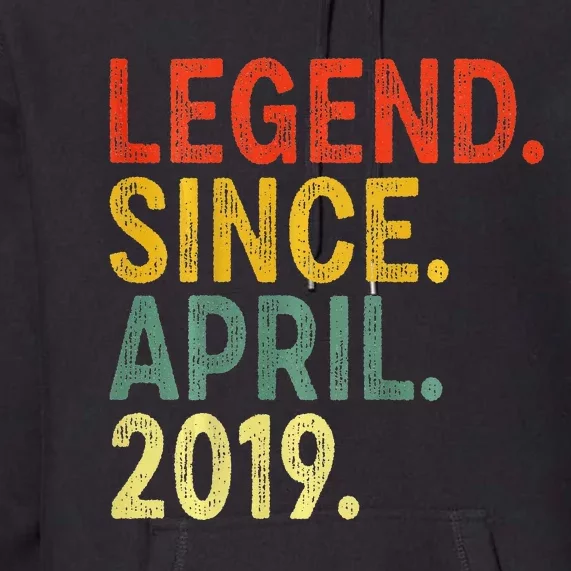 Retro Legend Since April 2019 4th Birthday Premium Hoodie