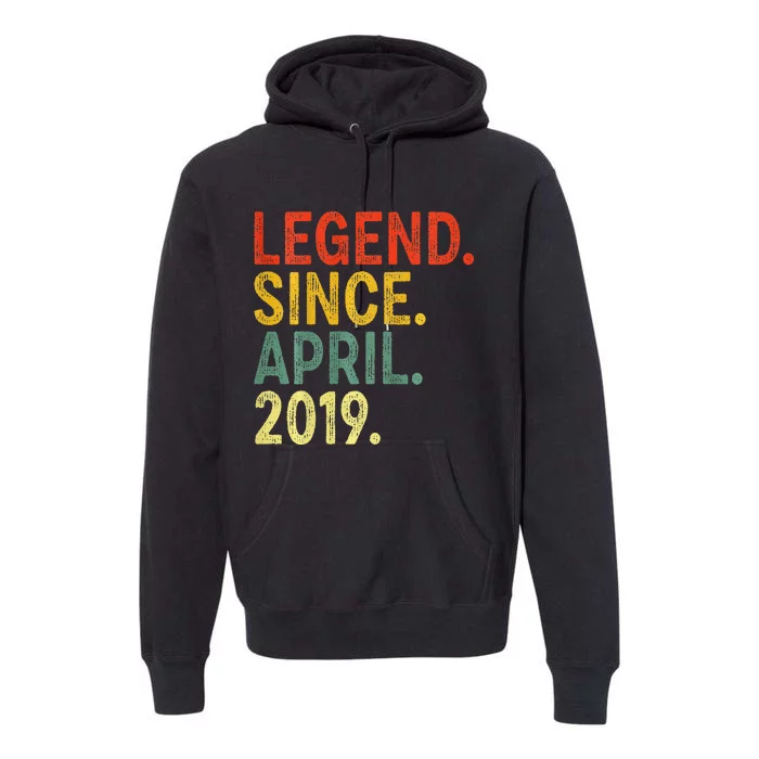 Retro Legend Since April 2019 4th Birthday Premium Hoodie