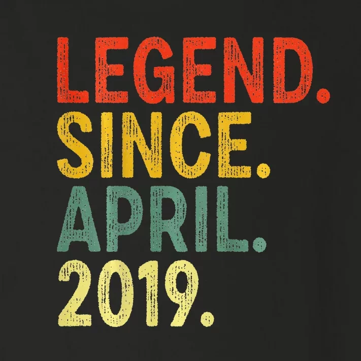 Retro Legend Since April 2019 4th Birthday Toddler Long Sleeve Shirt