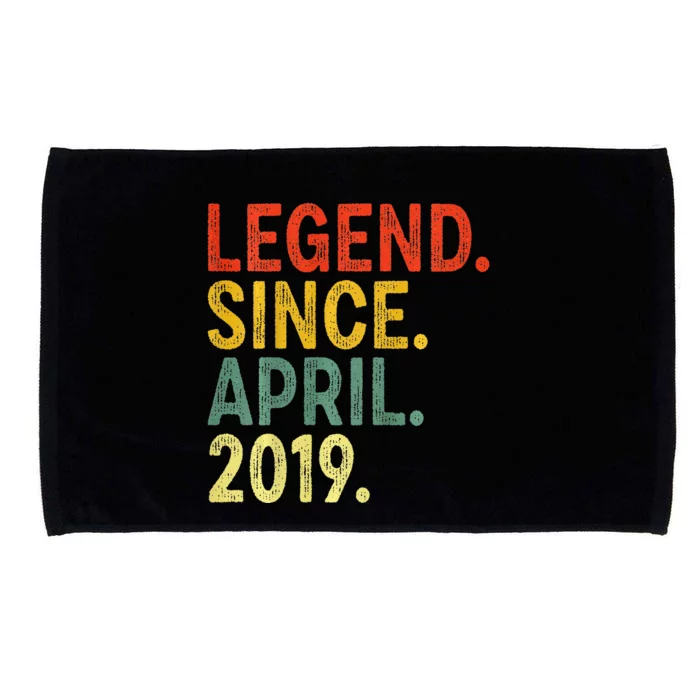 Retro Legend Since April 2019 4th Birthday Microfiber Hand Towel