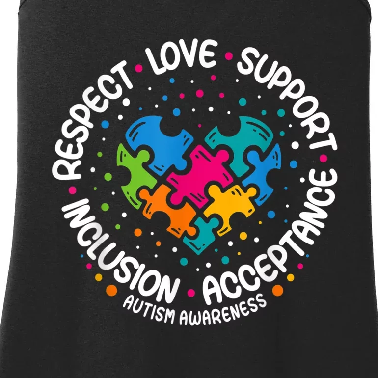 Autism Shirt Women Men Respect Love Support Autism Awareness Ladies Essential Tank