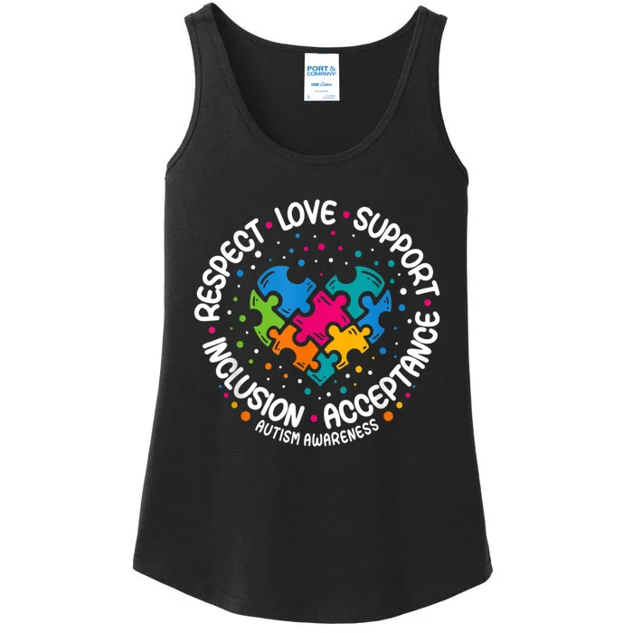 Autism Shirt Women Men Respect Love Support Autism Awareness Ladies Essential Tank