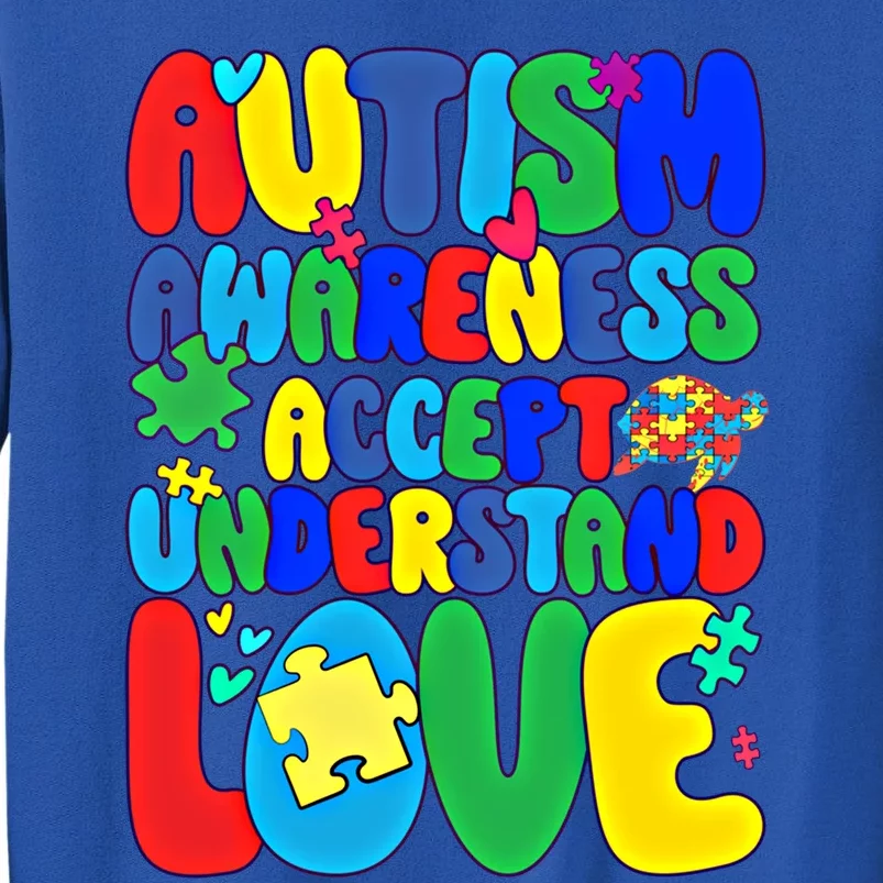 Respect Love Support Autism Awareness Month Gift Tall Sweatshirt