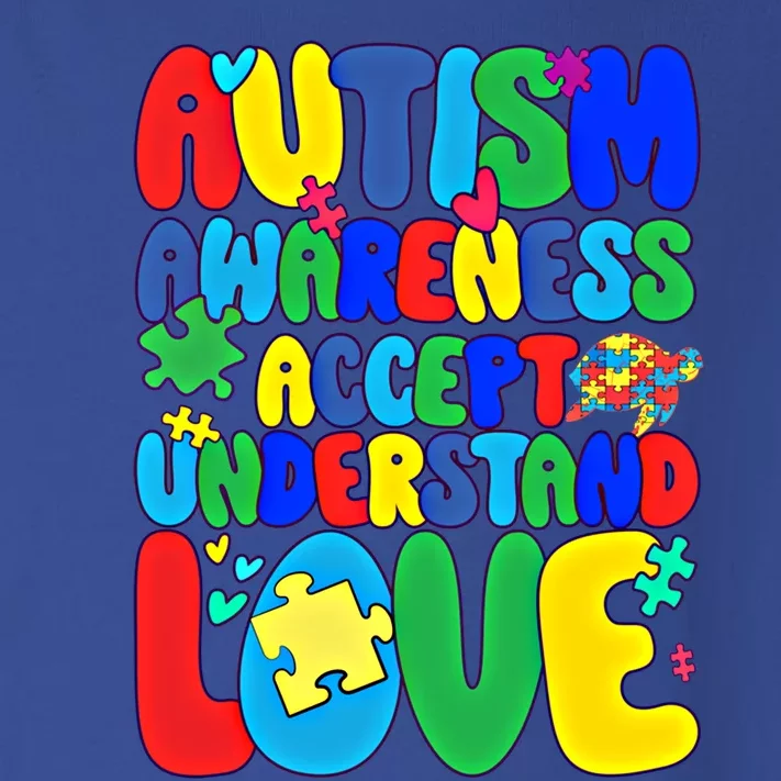 Respect Love Support Autism Awareness Month Gift Toddler Long Sleeve Shirt