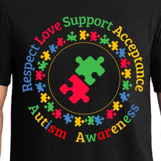 Respect Love Support Acceptance Autism Awareness Day Gift Pajama Set