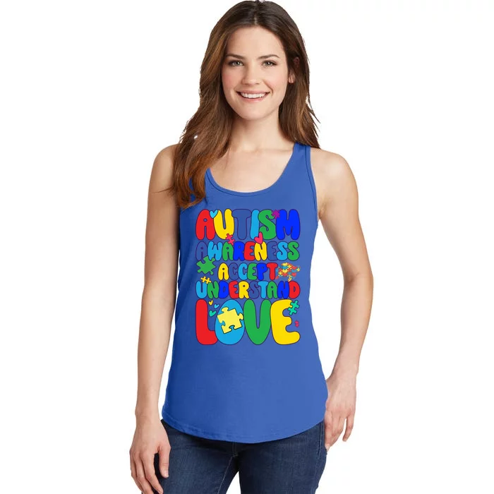 Respect Love Support Autism Awareness Month Funny Gift Ladies Essential Tank