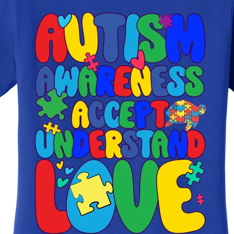 Respect Love Support Autism Awareness Month Funny Gift Women's T-Shirt