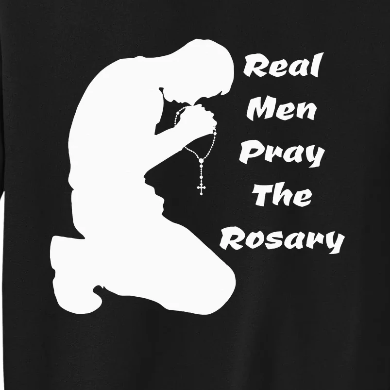 Real Like To Pray The Rosary Kneeling Man Sweatshirt