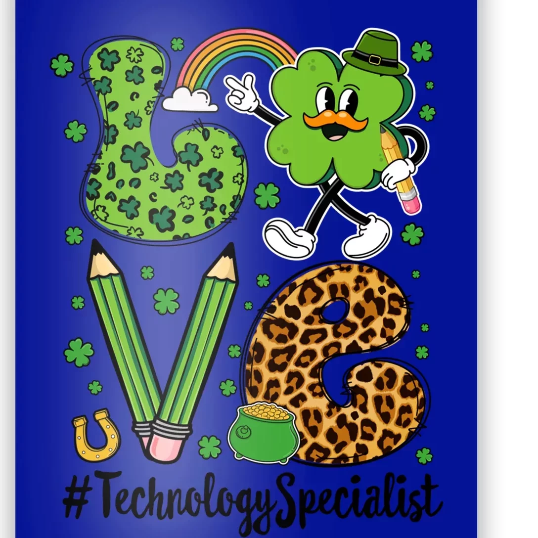 Retro Love Technology Specialist St Patricks Day Lucky Gift Poster