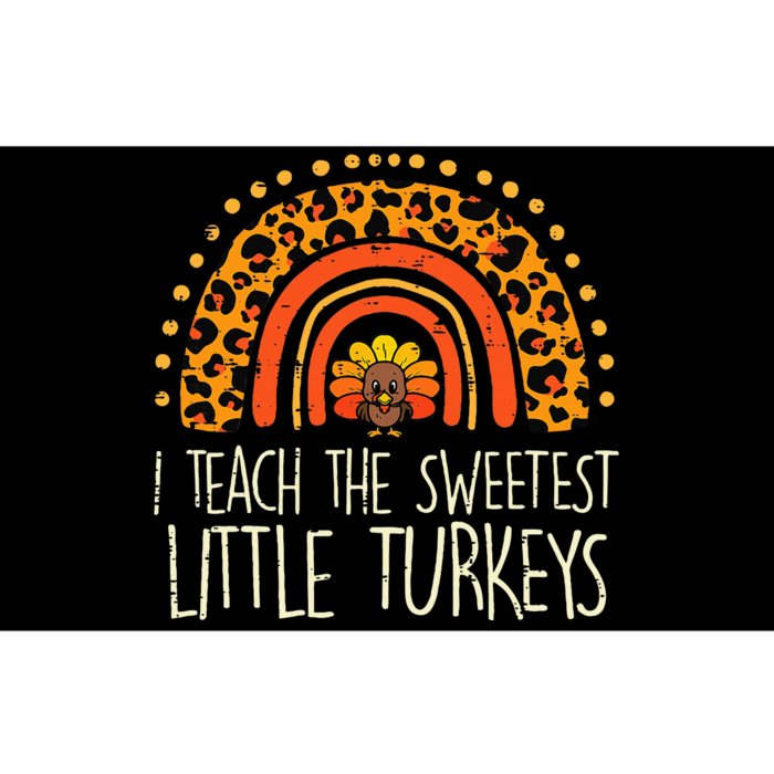 rainbow Leopard Teach Sweetest Turkeys Thanksgiving Bumper Sticker