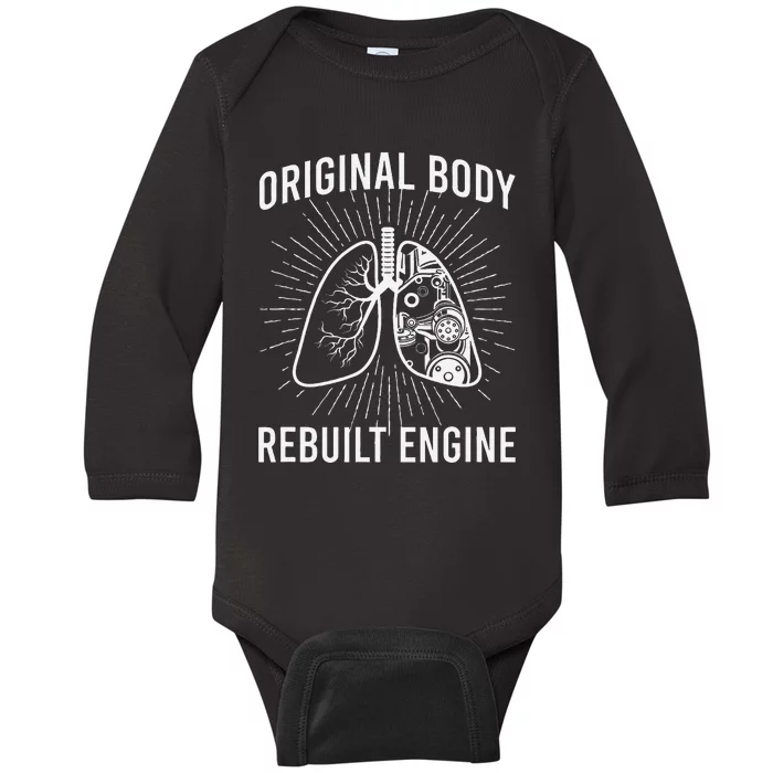 Rebuilt Lung Transplant Survivor Lung Transplant Recovery Baby Long Sleeve Bodysuit