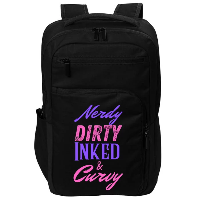 Reading Lovers Tattoo Design Nerdy Dirty Inked And Curvy Gift Impact Tech Backpack