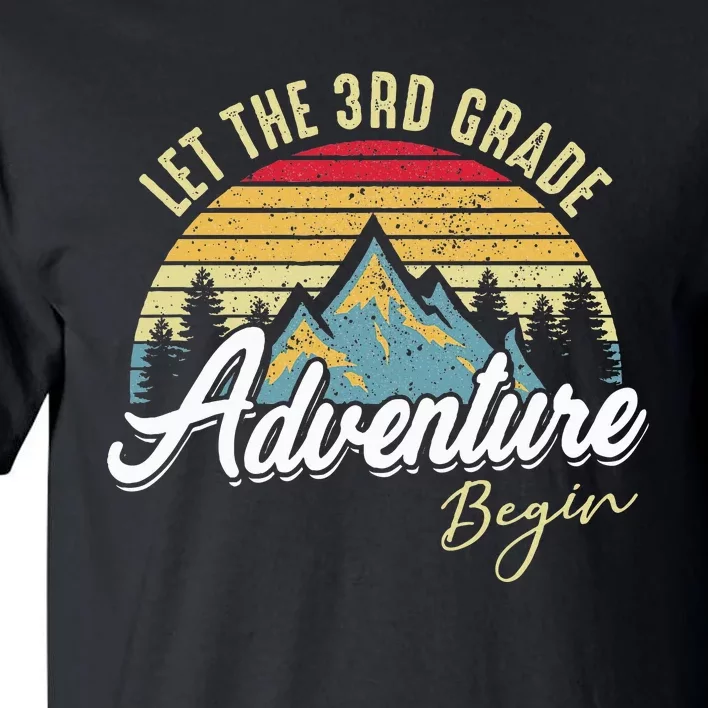 Retro Let the 3rd Grade Adventure Begin Fourth Grade Teacher Tall T-Shirt