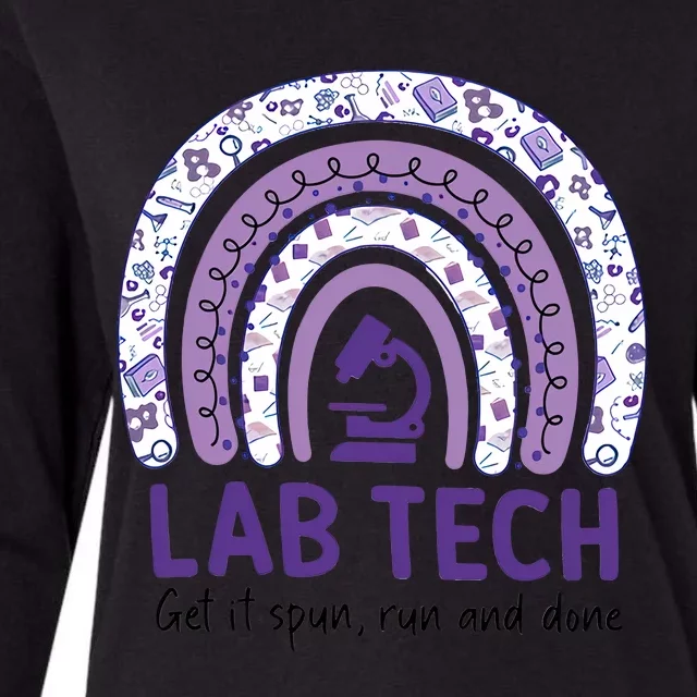 Rainbow Laboratory Tech Get It Spun Run And Done Medical Technologist Womens Cotton Relaxed Long Sleeve T-Shirt