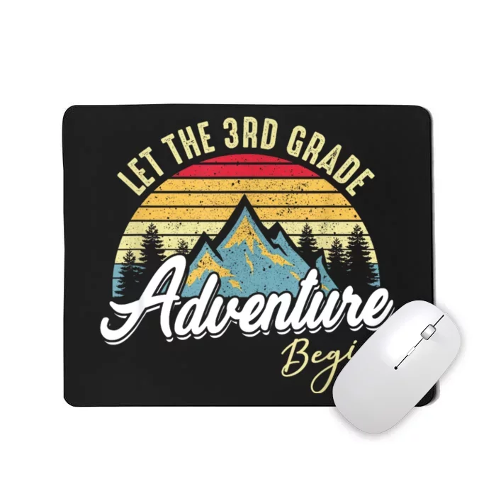 Retro Let The 3rd Grade Adventure Begin Fourth Grade Teacher Mousepad