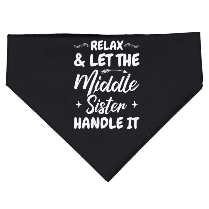 Relax & Let The Middle Sister Handle It USA-Made Doggie Bandana