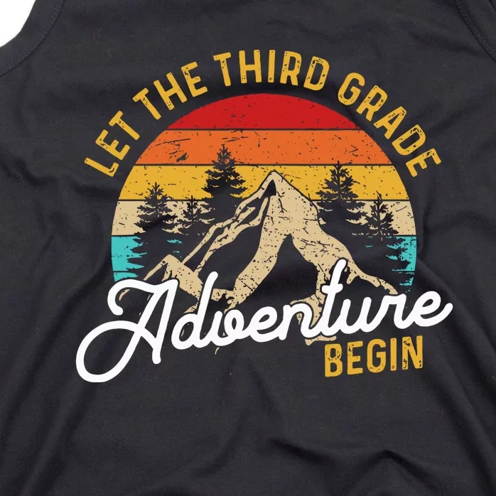 Retro Let The Third Grade Adventure Begin Teachers Students Tank Top