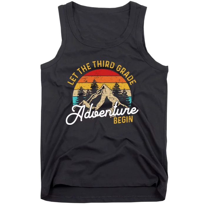 Retro Let The Third Grade Adventure Begin Teachers Students Tank Top