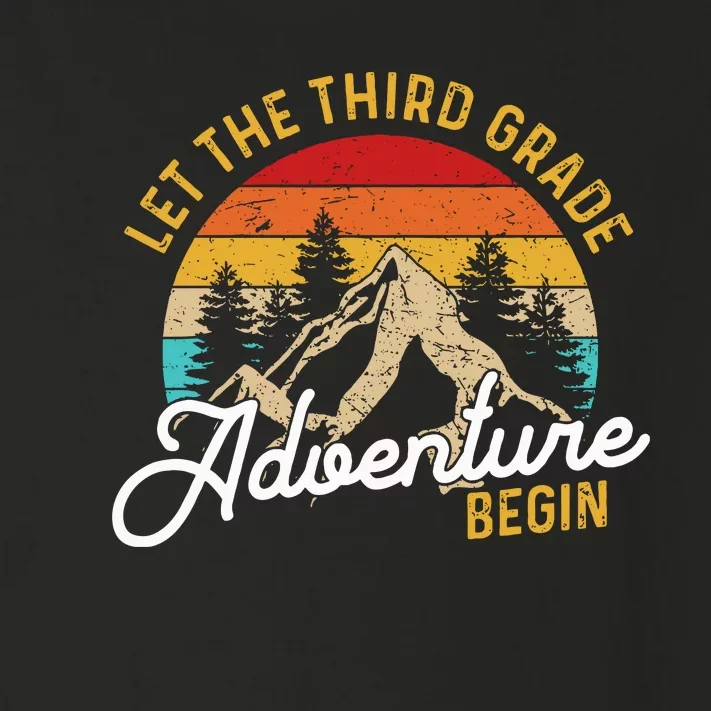 Retro Let The Third Grade Adventure Begin Teachers Students Toddler Long Sleeve Shirt