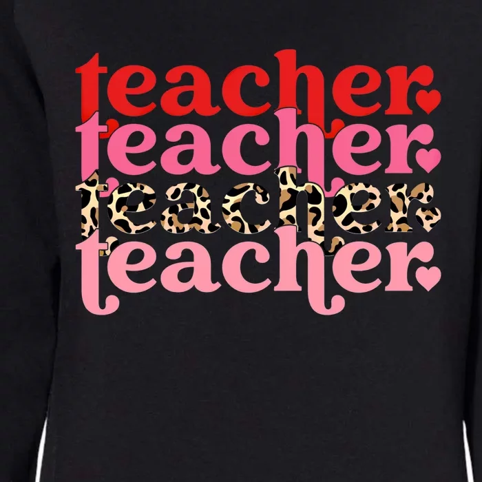 Retro Leopard Teacher Eletary School Great Gift Womens California Wash Sweatshirt