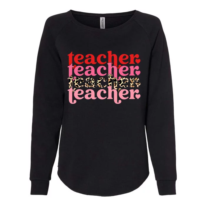 Retro Leopard Teacher Eletary School Great Gift Womens California Wash Sweatshirt