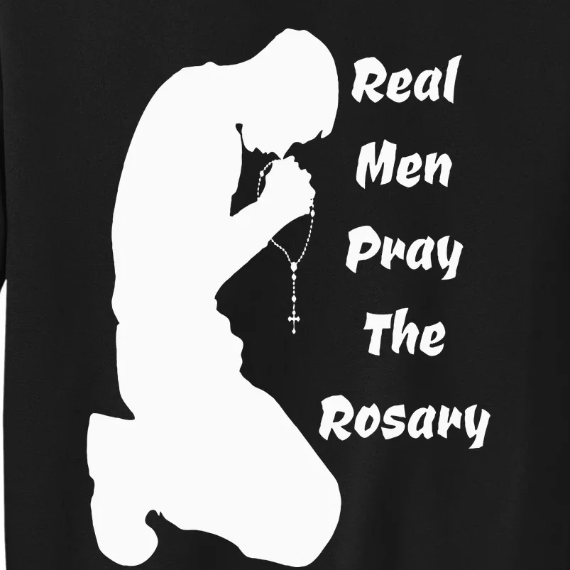 Real Like To Pray The Rosary Kneeling Man Praying Image Sweatshirt